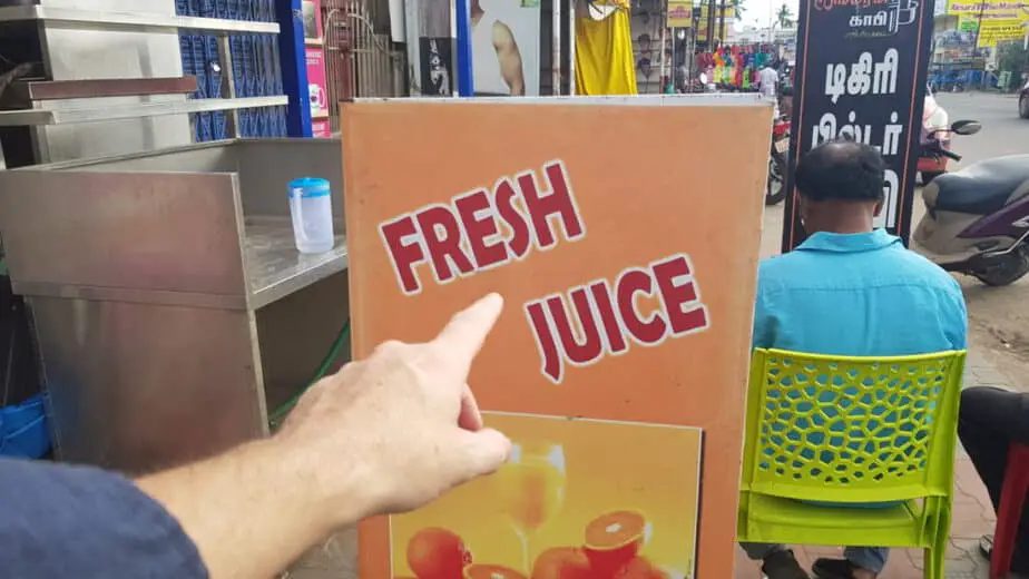Fresh Juice sign