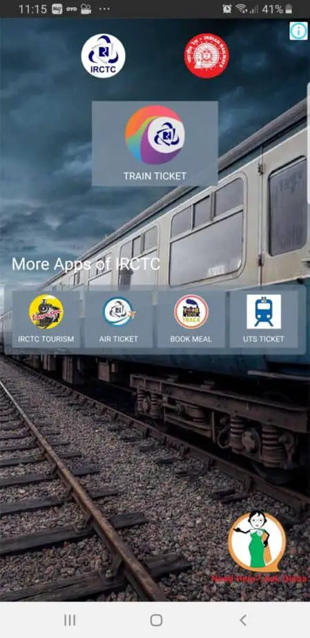 IRCTC Rail Connect app for booking travel in India