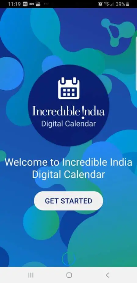 Calendar Incredible India app for booking travel in India