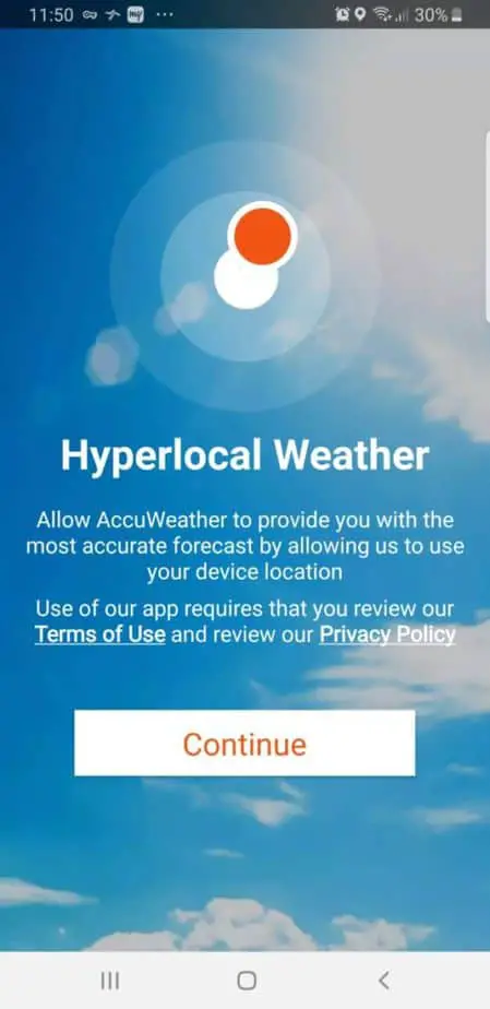 AccuWeather app for booking travel in India