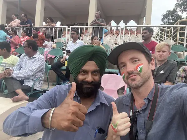 amritsar ben jenks pakistan border ceremony guide thumbs up