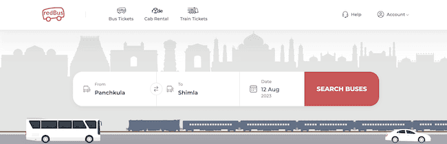 bus travel app in india