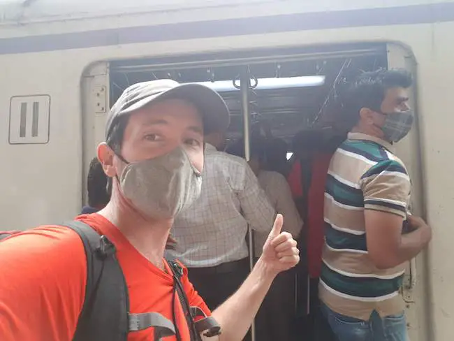 CND-Mumbai Selfie local train