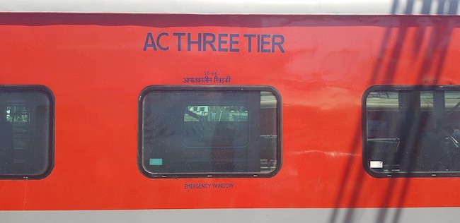 ac three tier train outside