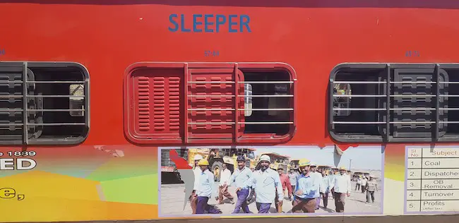 sleeper india train outside