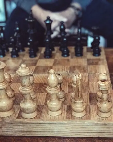 wooden chess set