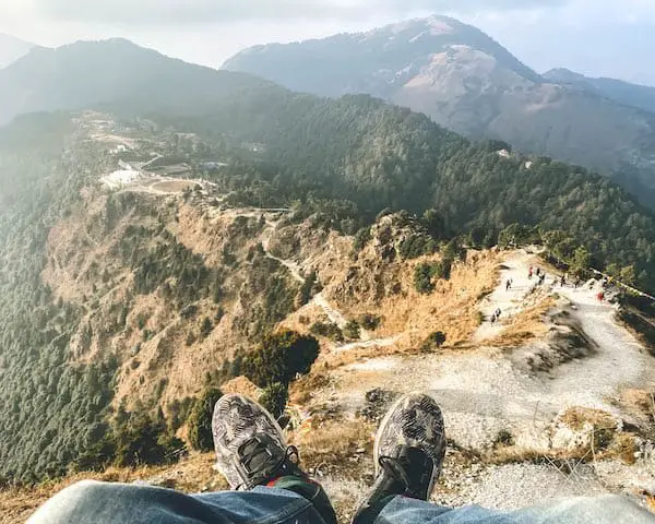 solo trips from delhi mussoorie feet with mountains